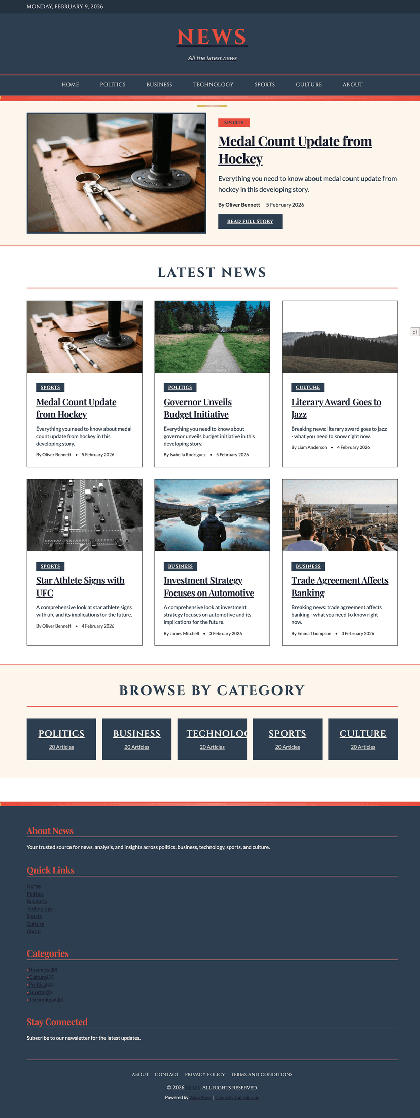 News (Newspaper) Template Screenshot